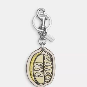 Coach Lemon Keychain with Yellow Accents